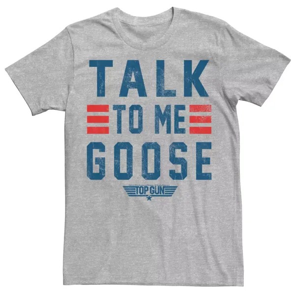 Мужская футболка Top Gun Talk To Me Goose с рваной надписью Licensed Character
