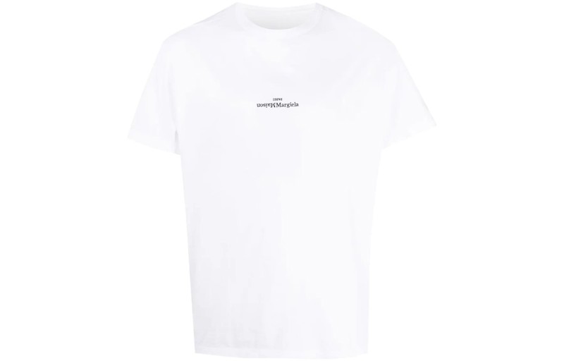 Футболка с круглым вырезом и логотипом Maison Margiela, белый