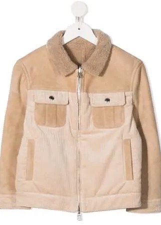 Brunello Cucinelli Kids двусторонняя вельветовая куртка