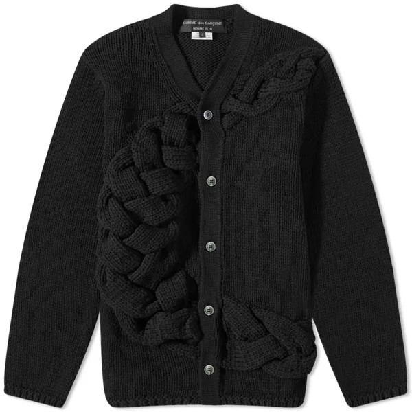 Кардиган Comme des Garçons Homme Plus с крестообразным узором спереди, черный