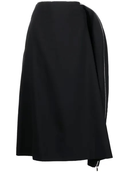 Noir Kei Ninomiya юбка с завышенной талией и молнией, черный
