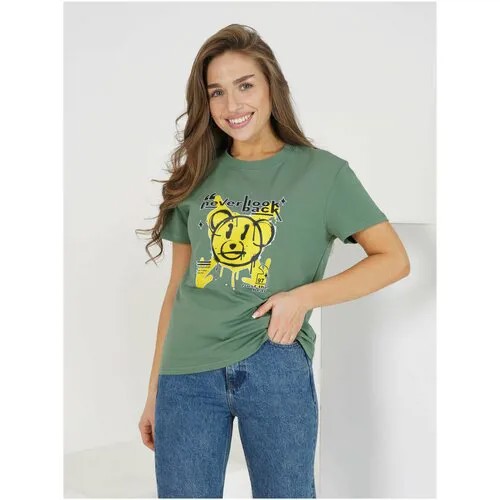 Футболка LOVETEX.STORE, размер 50, хаки