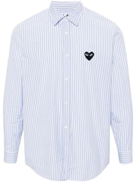 Comme Des Garçons Play полосатая рубашка с нашивкой, белый
