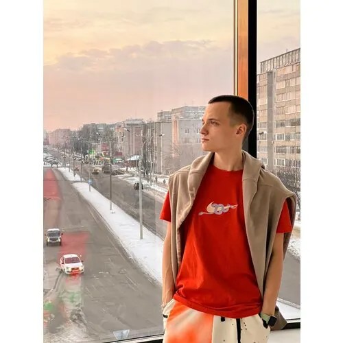 Футболка, размер 2XL, оранжевый