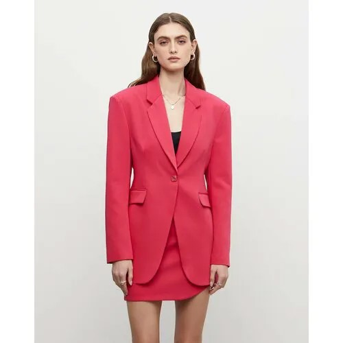 Пиджак I AM Studio, средней длины, силуэт прилегающий, размер S, розовый