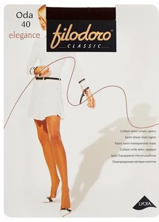 Колготки Filodoro Classic Oda Elegance, 40 den, размер 2, коричневый, зеленый