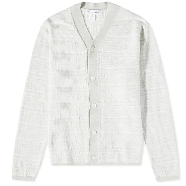 Comme des Garçons Shirt Жаккардовый кардиган, серый