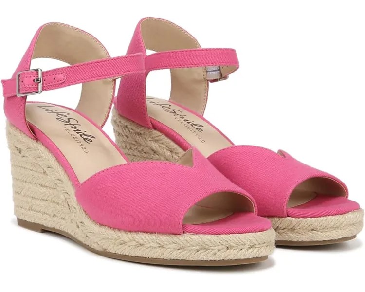 Сандалии LifeStride Tess Wedge Espadrille, цвет French Pink