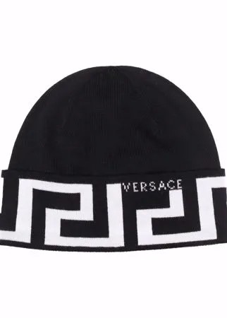 Versace Collection шапка бини с узором Greca