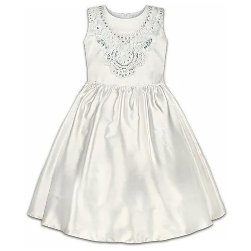 Платье радуга дети, размер 34/134, белый