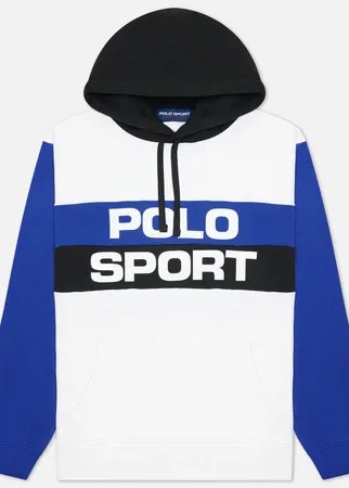 Мужская толстовка Polo Ralph Lauren Polo Sport Colour-Blocked Fleece Hoodie, цвет белый, размер M