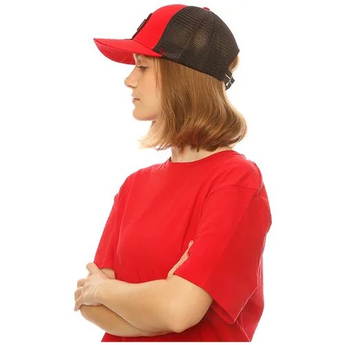 Бейсболка Modniki - Красный/Черный (50-52) женская кепка/для девочек/для мальчиков/мужская бейсболка/с сеткой