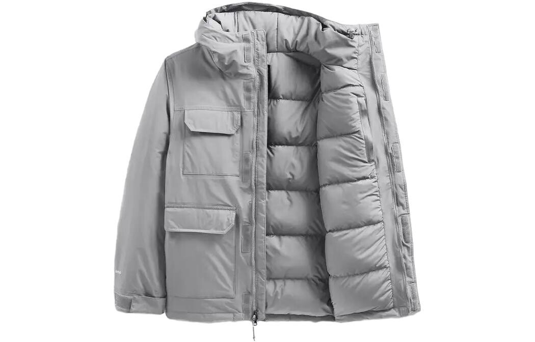 Пуховик мужской серый The North Face, серый