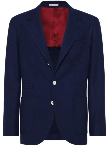 Brunello Cucinelli однобортный пиджак, синий