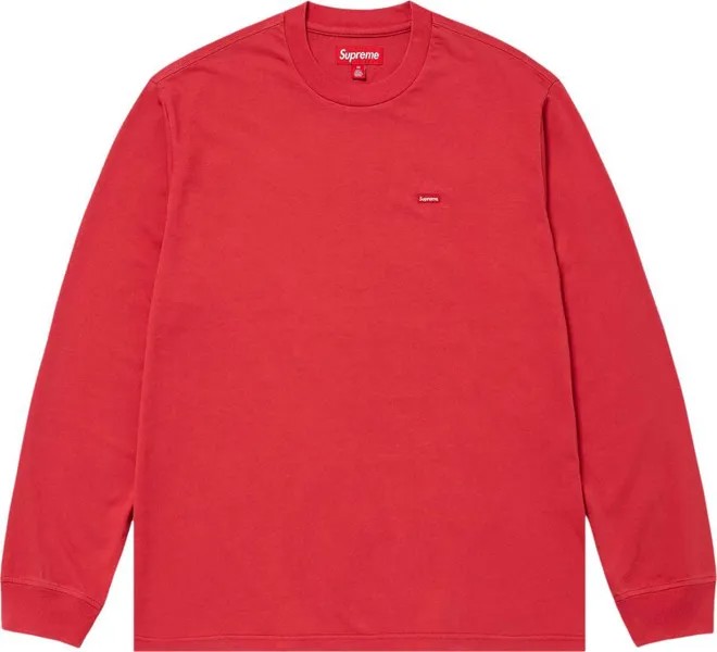 Лонгслив Supreme Small Box 'Washed Red', красный