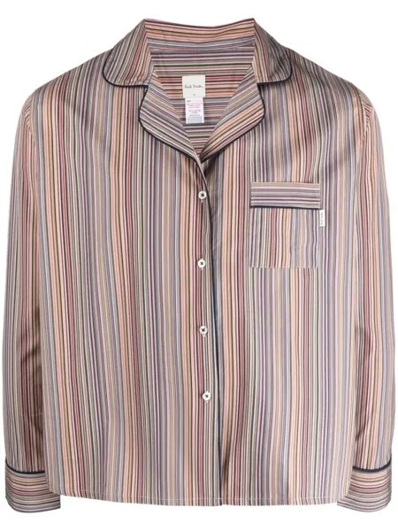 Брюки в полоску Paul Smith, бежевый