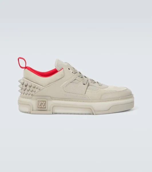 Кроссовки Astroloubi из кожи и замши Christian Louboutin, белый