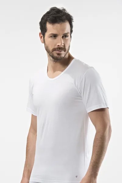 Футболка домашняя мужская 1102 Cacharel белая 3XL