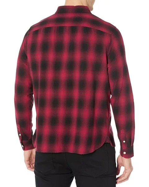 Рубашка AllSaints Hoboken Long Sleeve Shirt, черный/красный
