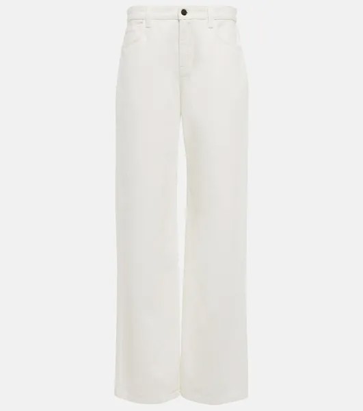 Широкие джинсы Eglitta со средней посадкой THE ROW, белый
