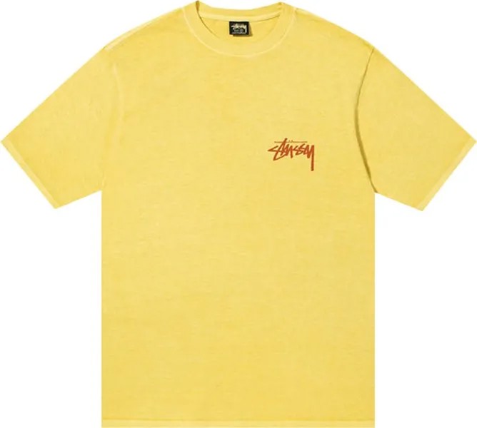 Футболка Stussy How We're Livin' Pigment Dyed Tee 'Butter', желтый