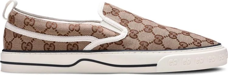 Кроссовки Gucci Tennis 1977 Slip-On Beige Ebony, бежевый