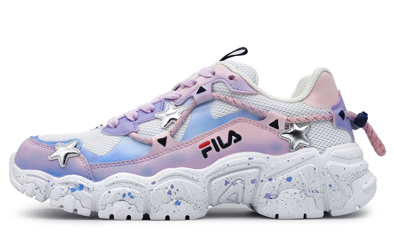 Кроссовки FILA Cat Claw Lifestyle Shoes Unisex Low-top Pink/blue/purple/white, фиолетовый