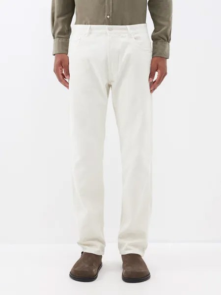 Прямые брюки james из хлопкового вельвета Officine Générale, белый