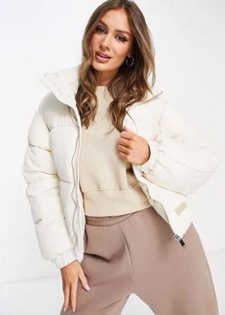 Светлый укороченный oversized-пуховик Sixth June-Белый