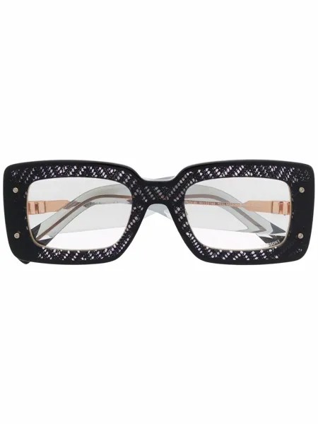 MISSONI EYEWEAR солнцезащитные очки в квадратной оправе с принтом