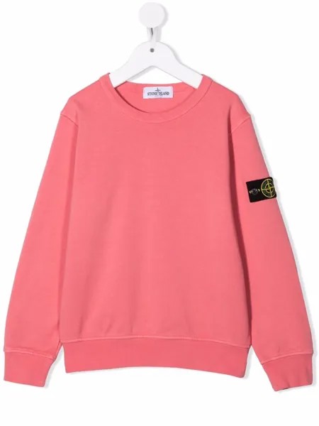 Stone Island Junior толстовка с нашивкой-логотипом