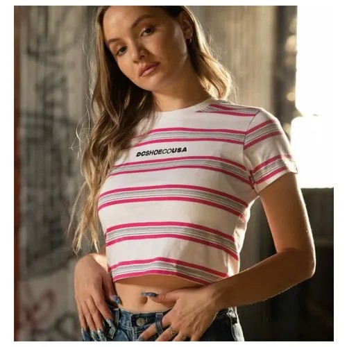 Футболка Dc Effortless Stripe, Цвет белый, Размер L