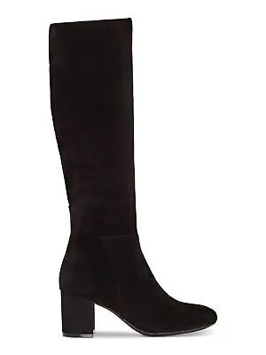 INC Женские черные кожаные классические ботинки на блочном каблуке с застежкой-молнией 7.5