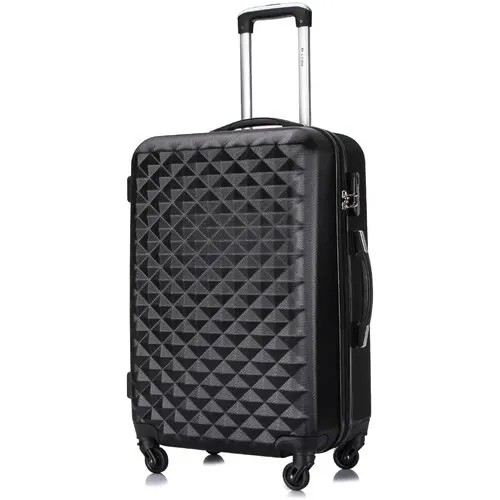 Умный чемодан L'case Phatthaya, 105 л, размер L, черный