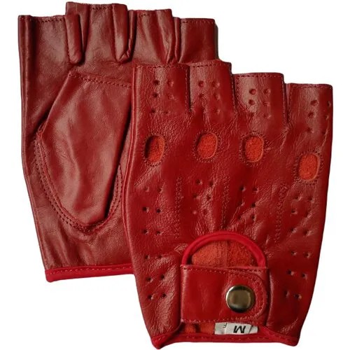 Перчатки митенки A&N, красные, 8[M]