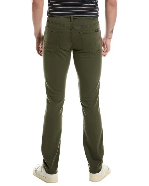 Узкие прямые джинсы 7 For All Mankind Slimmy Stone, оливковый