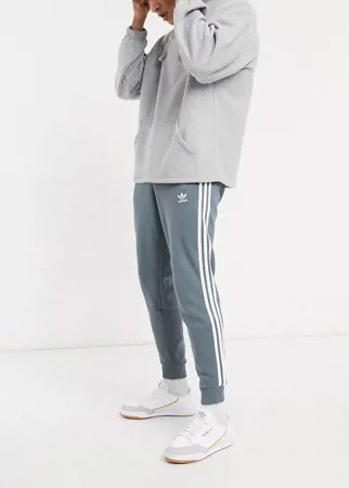 Бирюзово-зеленые джоггеры с тремя полосками от комплекта adidas Originals adicolor-Зеленый цвет