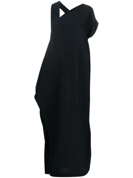 Issey Miyake платье асимметричного кроя, синий