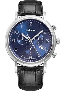 Швейцарские наручные  мужские часы Adriatica 8297.5225CH. Коллекция Chronograph