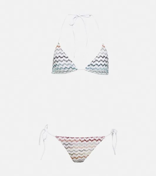 Бикини с треугольными чашечками зигзаг Missoni, разноцветный