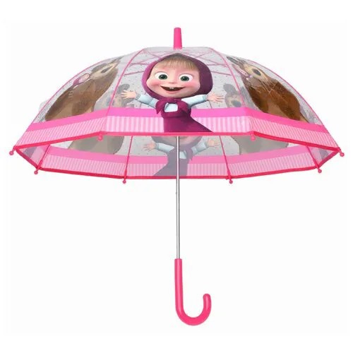 Зонт-трость Маша и Медведь MNB3302 розовый купол 71 см