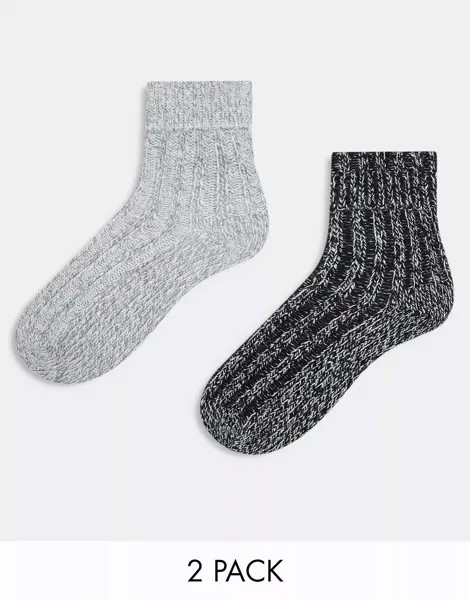 2 пары домашних носков из смесовой шерсти ASOS