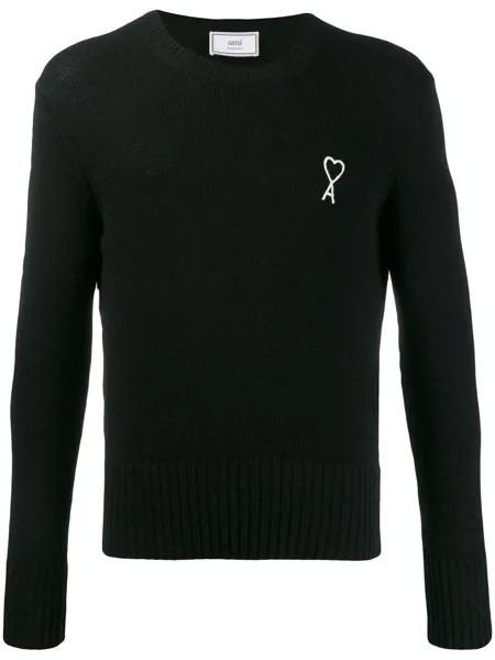 AMI Paris свитер с круглым вырезом и логотипом