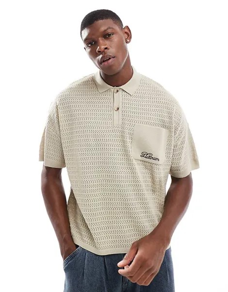 Свободная рубашка-поло свободного кроя с вышивкой ASOS DESIGN