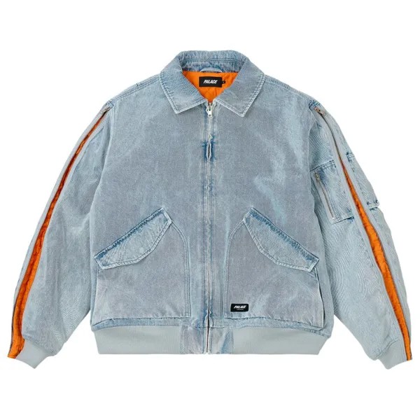 Куртка Palace Zipped MA-1 Bomber Jacket, цвет Stone Wash