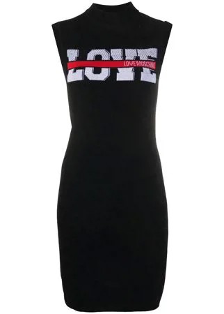 Love Moschino трикотажное платье мини Love без рукавов