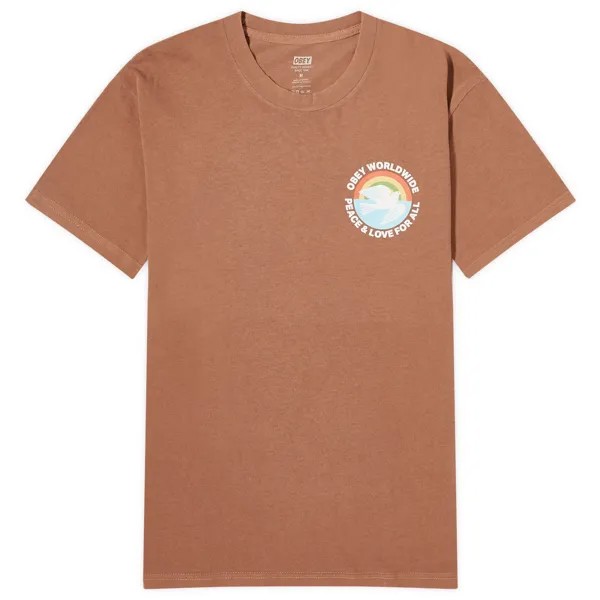 Футболка Obey Peace & Love For All T-Shirt, цвет Mocha Bisque