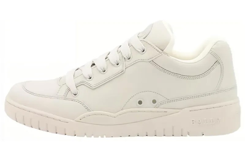 Кроссовки BALLY Leather Lace-up Sneakers, белый