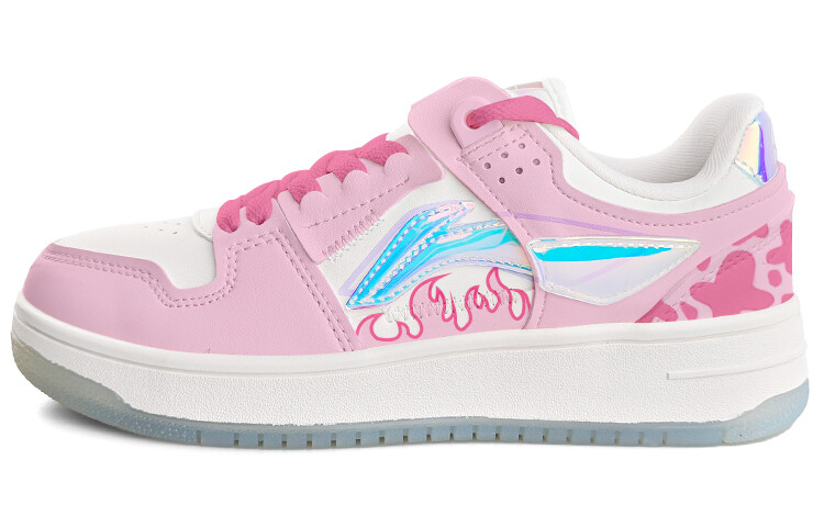 Кроссовки LINING Tianji Series Skateboarding Shoes Women's Low-top White/pink, розовый