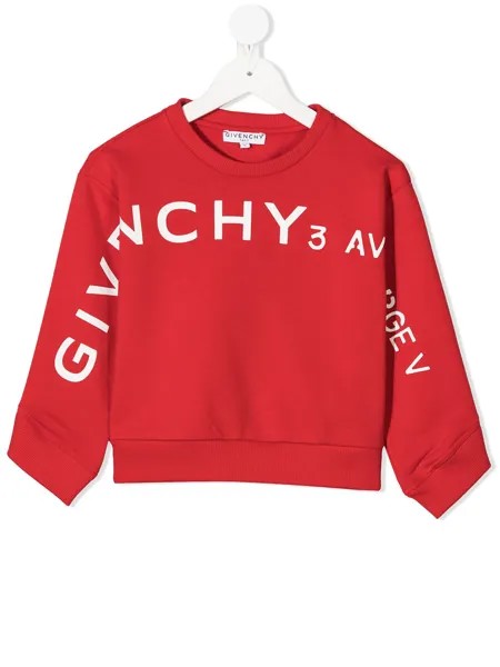Givenchy Kids толстовка с круглым вырезом и логотипом